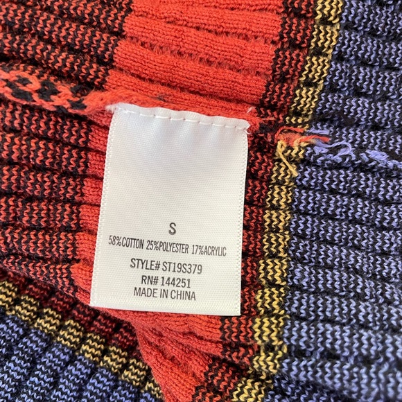 NWT Francesca Madie Button Front Knit Tank Top Multicolor Small - Picture 4 of 7